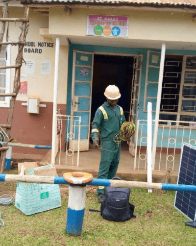 Solar batteries at KAASO, March 2021